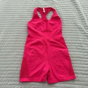 Pink Sleeveless Athletic Romper